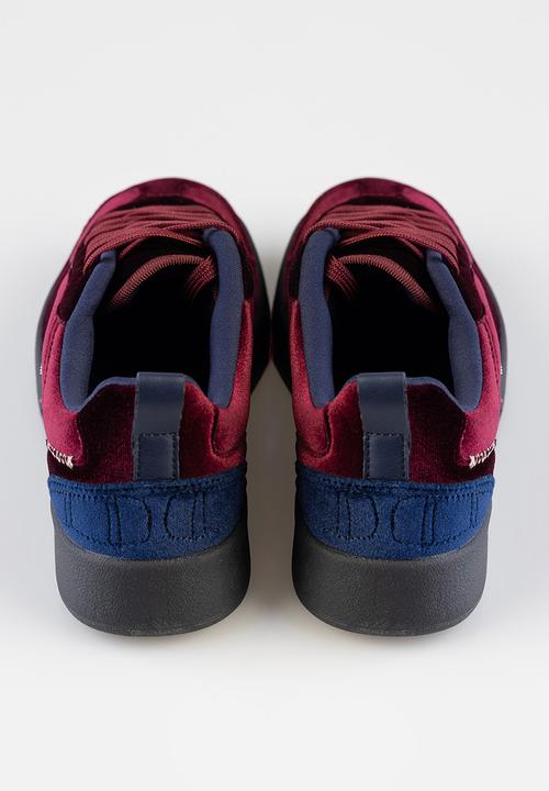 SISSY BOY - Victoria Velvet Platform sneaker - Burgundy 
