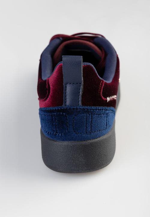 SISSY BOY - Victoria Velvet Platform sneaker - Burgundy 