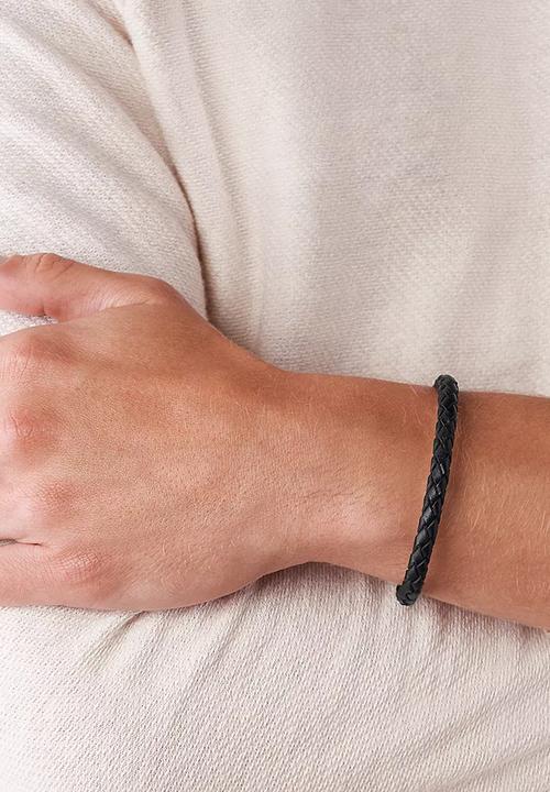 Fossil - Skinny braid bracelet jf00510797- black