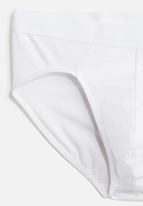 H&M - 3 pack briefs with lycra® - white