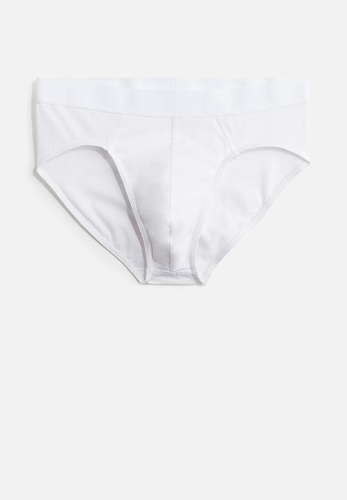 H&M - 3 pack briefs with lycra® - white