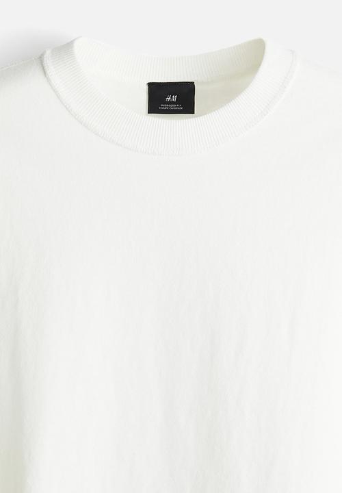 H&M - Boxy fit washed t-shirt - white