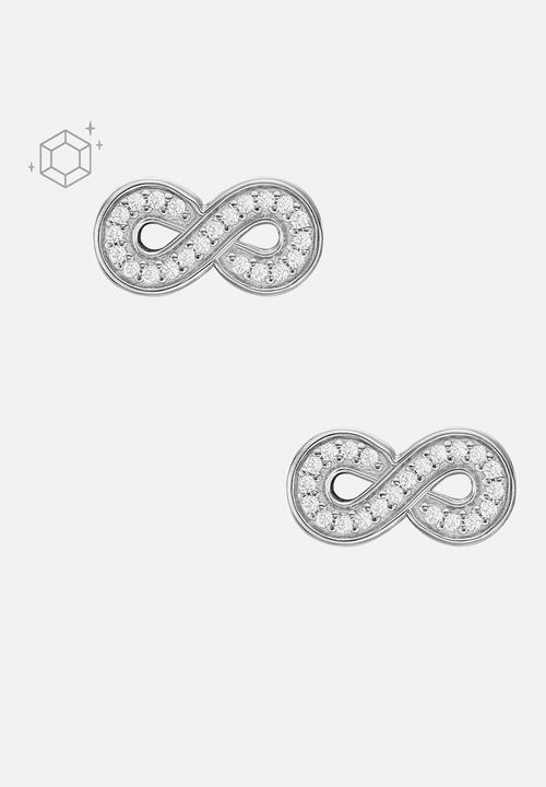 Fossil - Infinity sterling silver earrings 