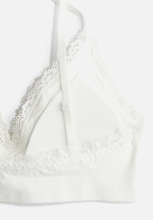 H&M - Seamless padded soft bra - white