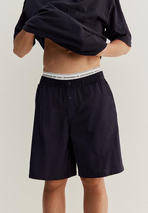 H&M - Pyjama t-shirt and shorts - navy blue