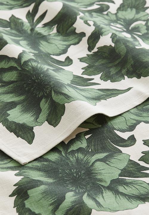H&M - 4-Pack napkins - green floral