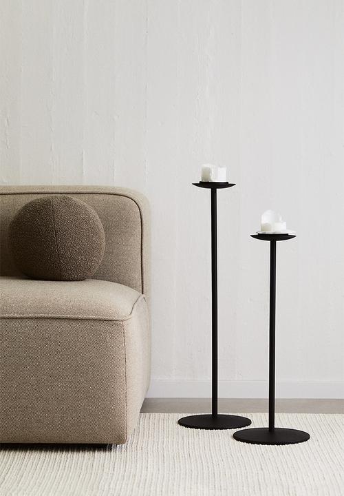 H&M - Tall metal candle holder - black