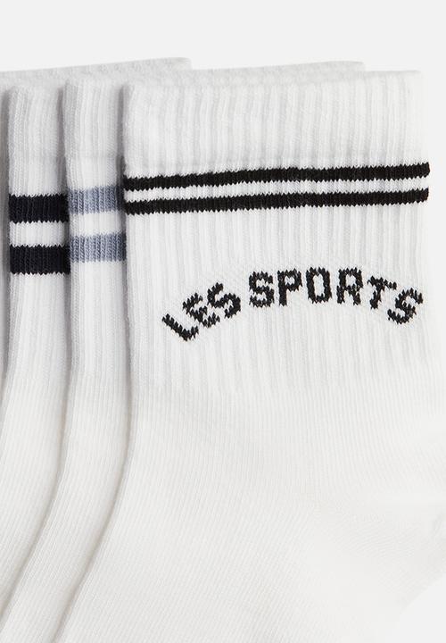 H&M - 5-Pack socks - white & les sports