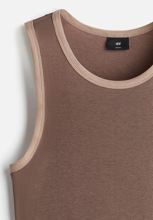 H&M - Slim fit vest top - brown