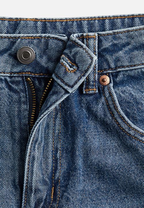 H&M - Straight high ankle jeans - light denim blue