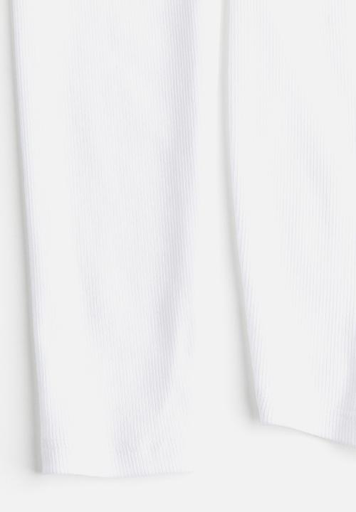 H&M - Mama ribbed jersey top - white
