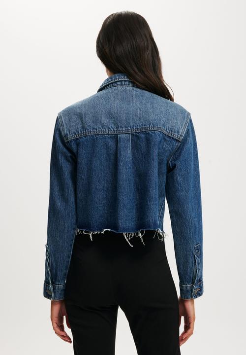 Cotton On - Boxy denim shirt - river blue