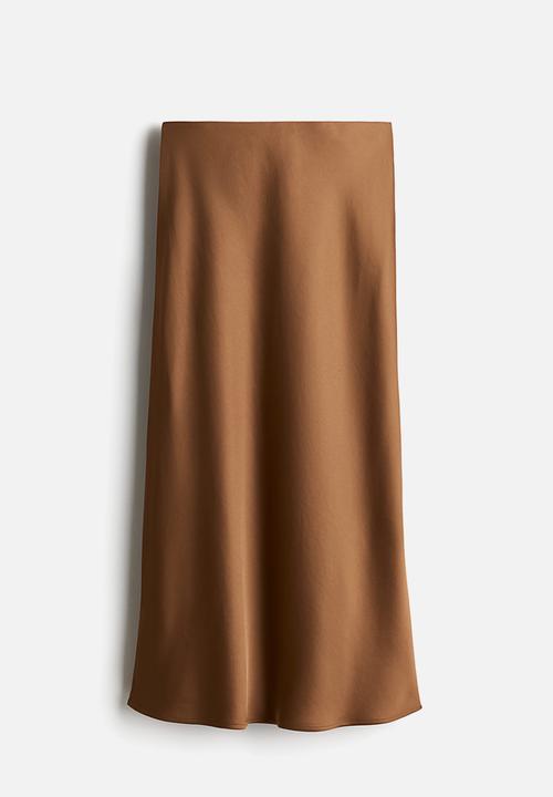 H&M - Midi skirt - dark beige