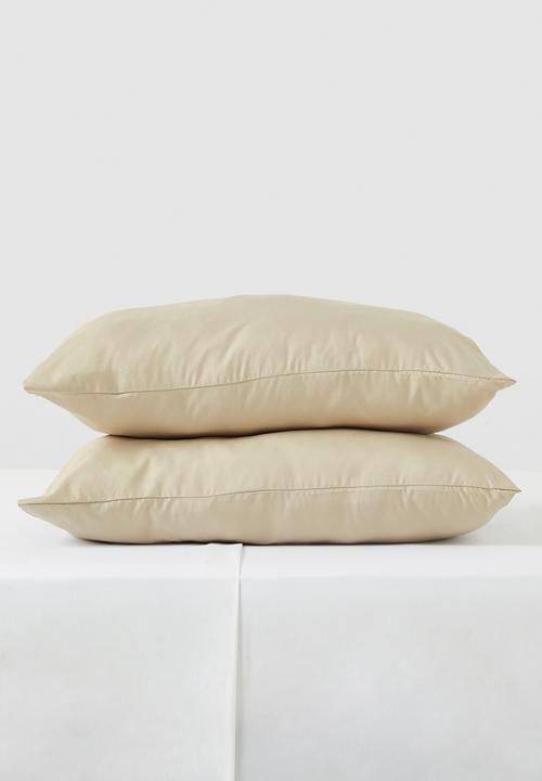 Sixth Floor - Recycled microfibre standard pillowcase set Stone