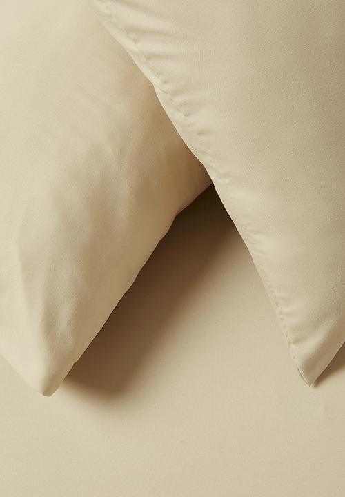 Sixth Floor - Recycled microfibre standard pillowcase set Stone