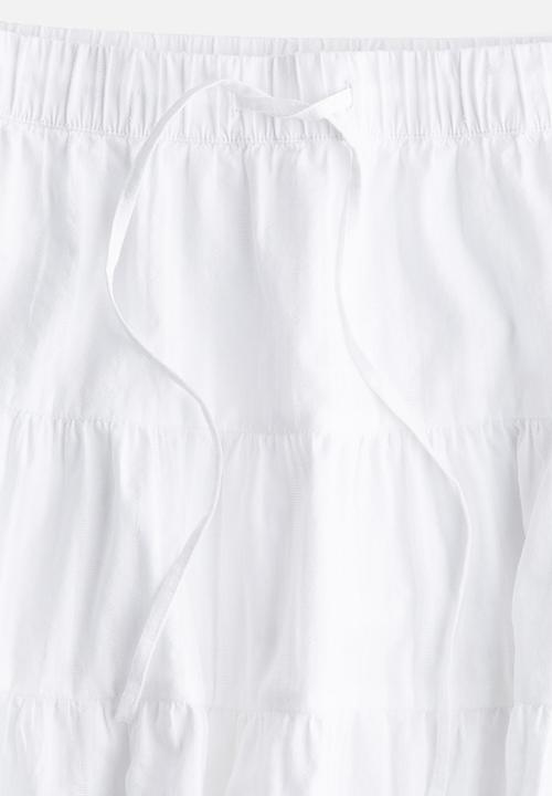 H&M - Flared cotton skirt - white