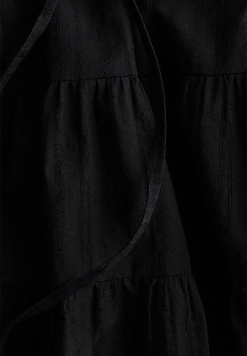 H&M - Flared cotton skirt - black