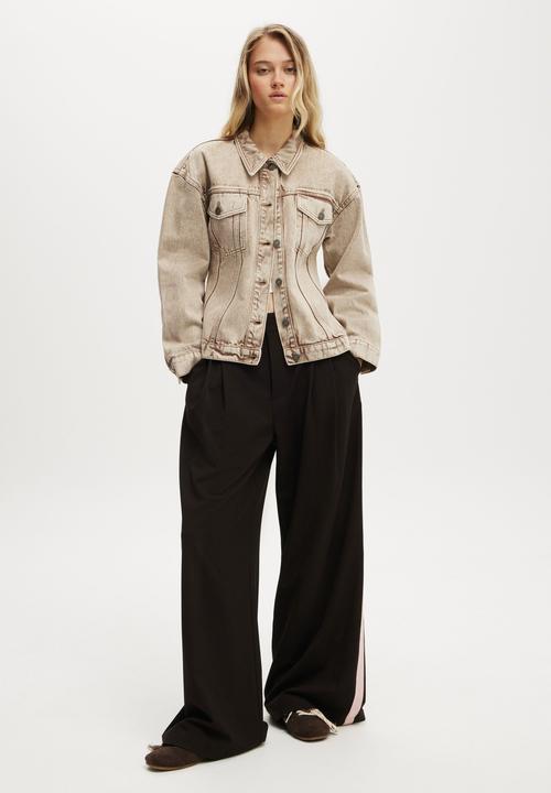 Cotton On - Drew cinched jacket - brown stonewash