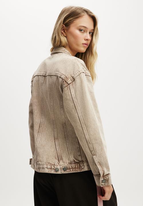 Cotton On - Drew cinched jacket - brown stonewash