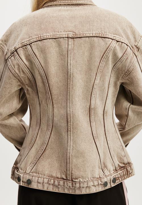 Cotton On - Drew cinched jacket - brown stonewash