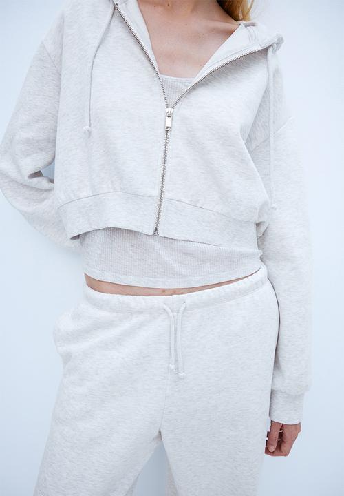 H&M - Wide joggers - light grey marl 