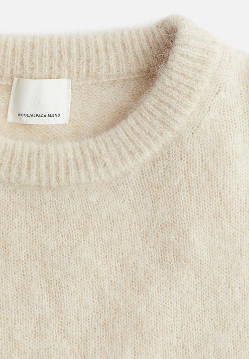 H&M - Oversized alpaca-blend jumper - light beige