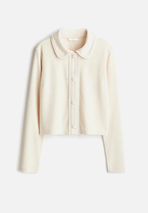 H&M - Collared cardigan - light beige