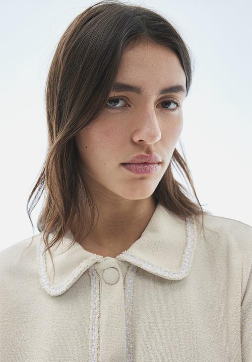 H&M - Collared cardigan - light beige