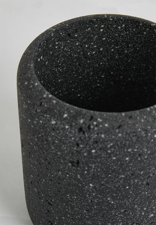Sixth Floor - Terrazo Toilet Brush Holder Black