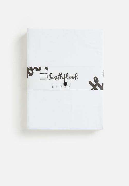 Sixth Floor - 200TC cotton fitted sheet - white