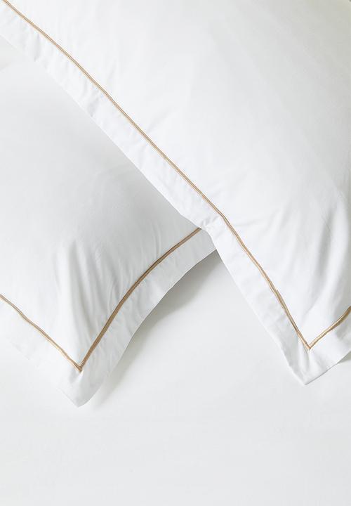 Sixth Floor - Oxford Satin Stitch Cotton Duvet Set Natural