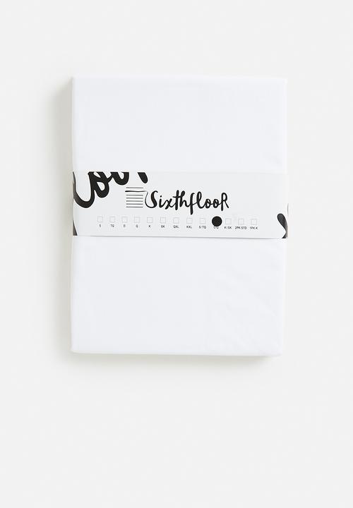 Sixth Floor - 200TC cotton flat sheet - white