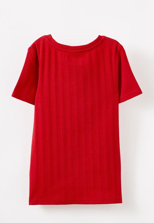 Cotton On - Raya baby tee - varsity red/bow