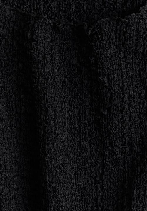 H&M - Overlock-detail crinkled dress - black