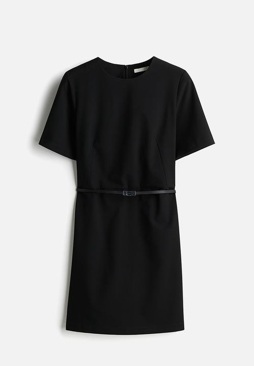 H&M - Belted dress - black