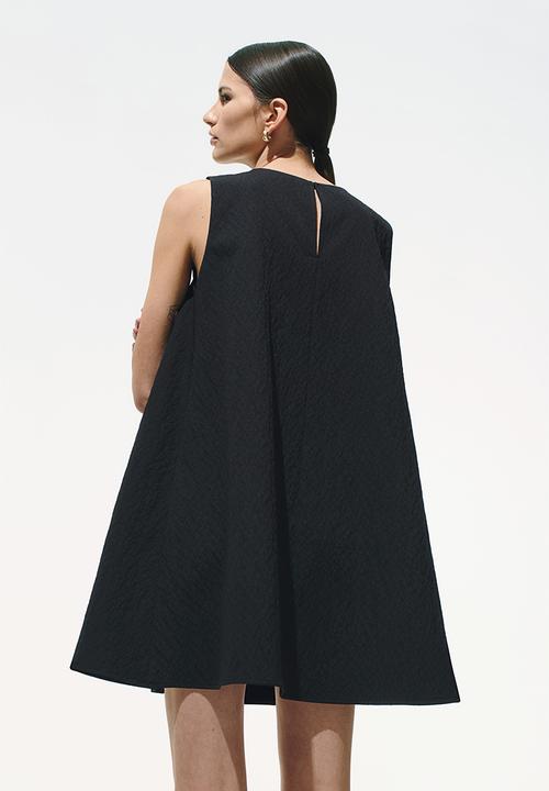 H&M - Jacquard-weave shift dress - black
