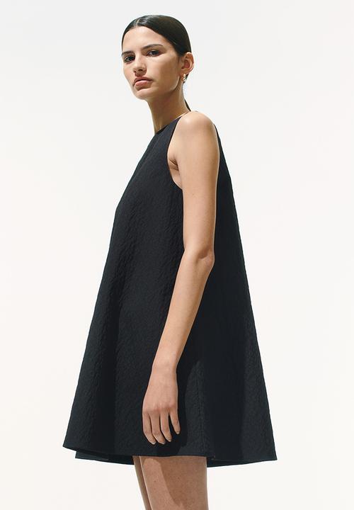H&M - Jacquard-weave shift dress - black