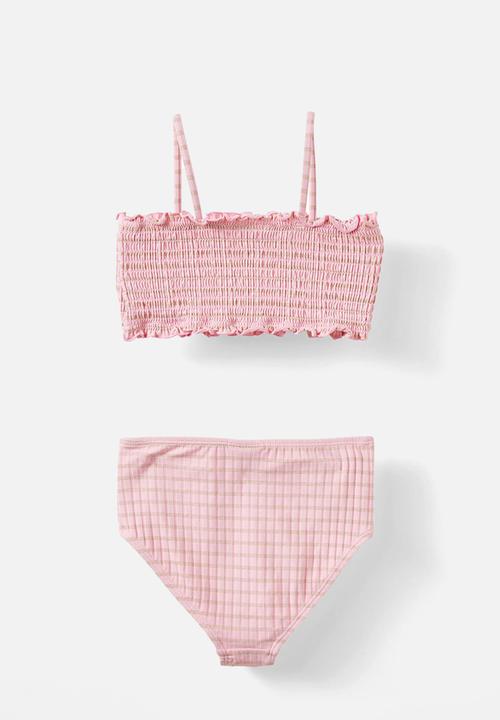 Cotton On - Elsie bikini - marshmellow/shimmer stripe