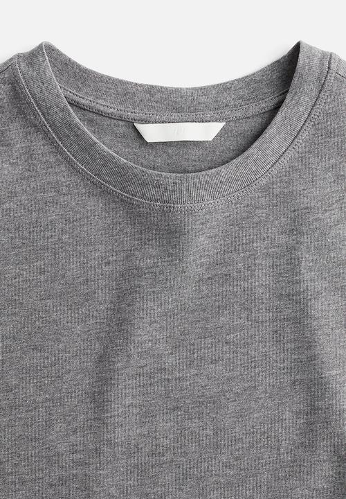 H&M - Oversized cotton t-shirt - grey marl