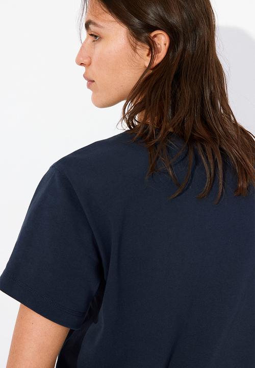 H&M - Oversized cotton t-shirt - navy blue