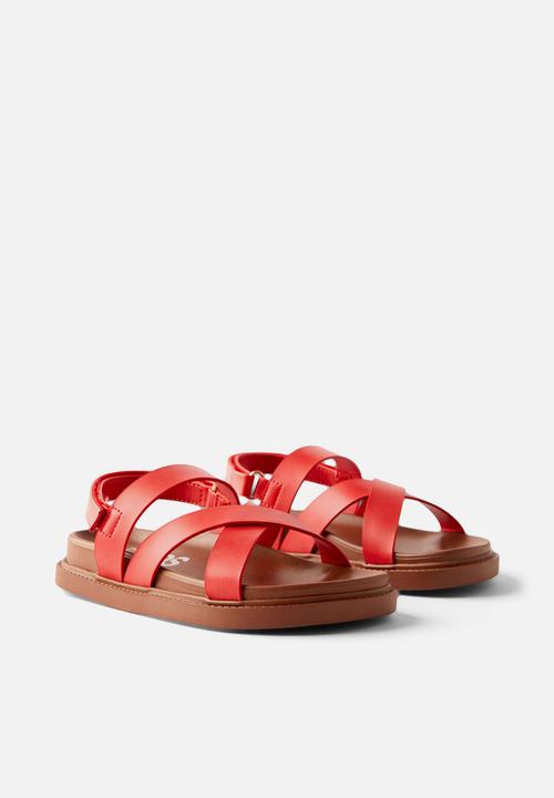 Cotton On - Blair Multi Strap Sandal - Varsity Red