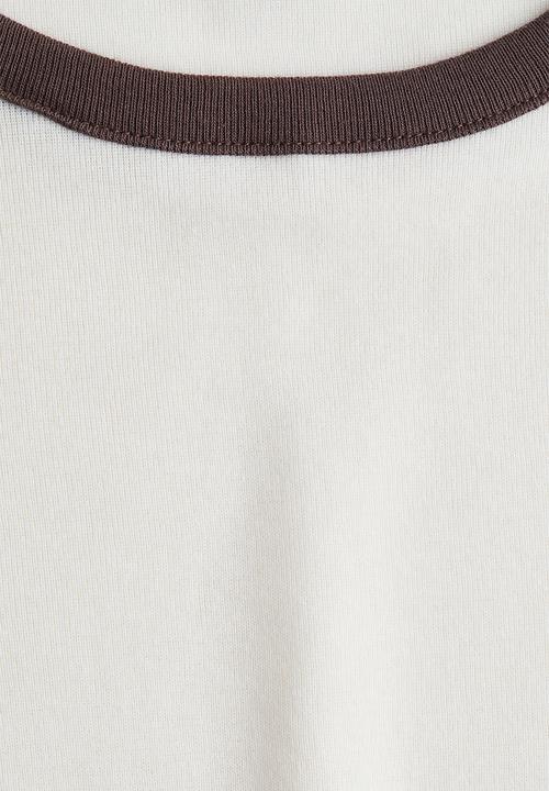 H&M - Fitted t-shirt - cream