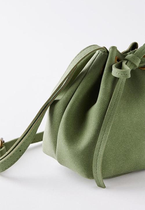 Rubi - Millie mini bucket bag- sage green micro