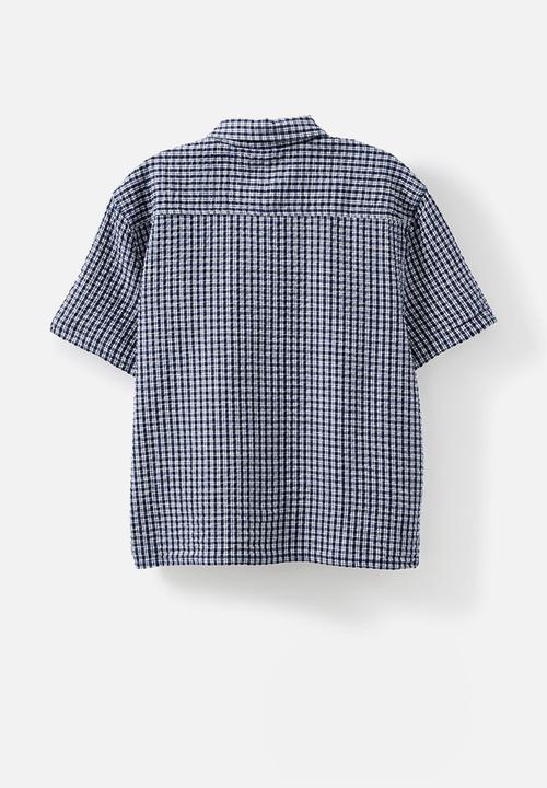 Cotton On - Carter Skate Shirt - Squid Ink/Check