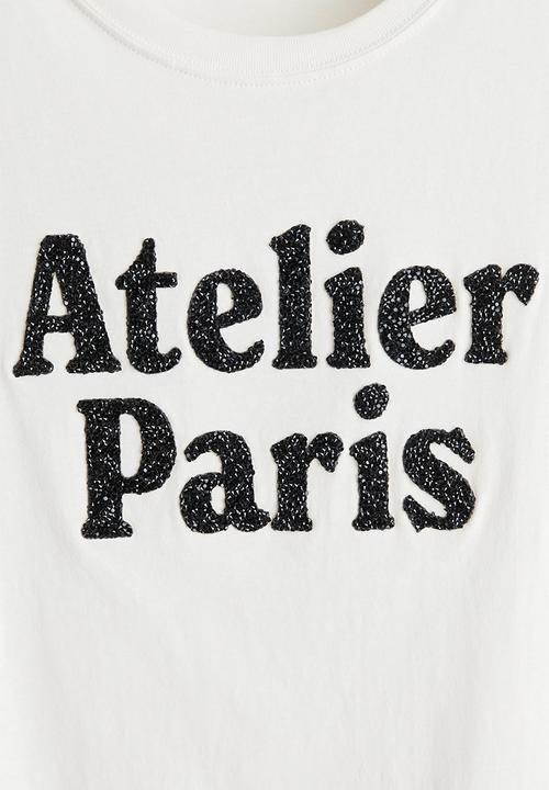 H&M - Printed t-shirt - white atelier paris 