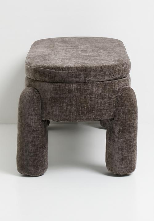 Sixth Floor - Perry Storage Bench Ottoman - Charcoal