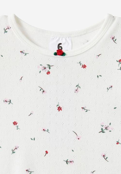 Cotton On - Evie short/long pyjama set - vanilla/ditsy daisy