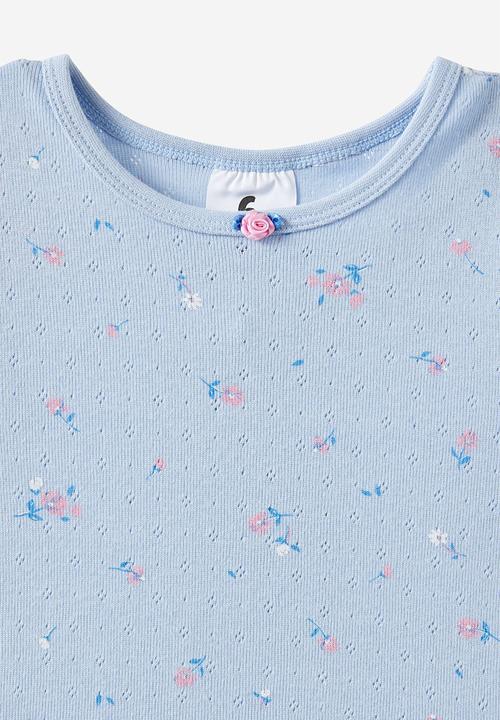 Cotton On - Evie short/long pyjama set - dawn blue/ditsy daisy