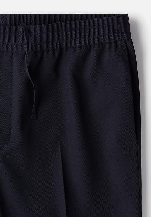 H&M - Slim fit twill trousers - navy blue