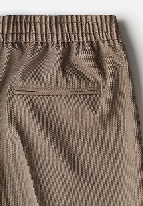 H&M - Slim fit twill trousers - dark beige